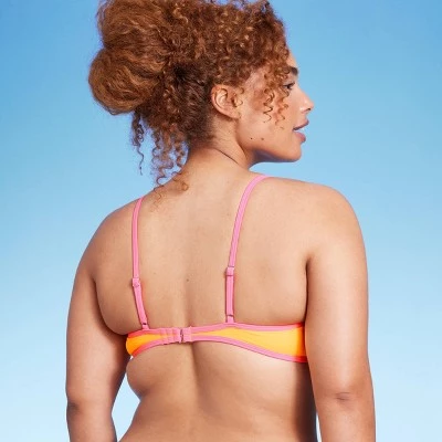 Women's Colorblock Square Neck Bralette Bikini Top - Wild Fable™ Hot Grape 3 Women's Colorblock Square Neck Bralette Bikini Top - Wild Fable™ Hot Grape