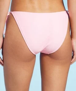 Women's Side-Tie Cheeky Low-Rise High Leg Bikini Bottom - Wild Fable⢠Pink