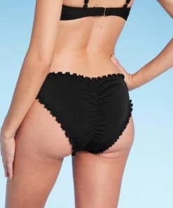 Women's Ruffle Cheeky Bikini Bottom - Shade & Shore™ White