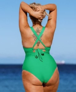 Women's Plus Size One Piece Swimsuit Deep V Neck Ruched Self Tie Bathing Suit -Cupshe - Green 12 Women's Plus Size One Piece Swimsuit Deep V Neck Ruched Self Tie Bathing Suit -Cupshe - Green -Default Template 7 GUEST 9c9859fa 10e9 40bf 9cef abd5d1d57aae