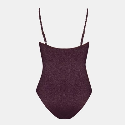 Women's Square Neck Shiny One Piece Swimsuit - Cupshe 4 Women's Square Neck Shiny One Piece Swimsuit - Cupshe - Image 2