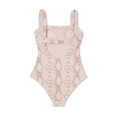 Women's Square Neck Ruched Medium Coverage One Piece Swimsuit - Kona Sol™ Multi 7 Women's Square Neck Ruched Medium Coverage One Piece Swimsuit - Kona Sol™ Multi - Image 5