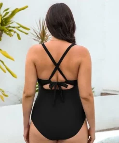 Women's Plus Size Twist Front Cutout Ruched Back Tie One Piece Swimsuit - Cupshe -Default Template 7 GUEST a5f2c527 1a3a 406c a47d 8d5c29d81eac