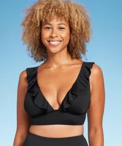 Women's Ruffle V-Neck Longline Triangle Bikini Top - Shade & Shore™ Burgundy 18 Women's Ruffle V-Neck Longline Triangle Bikini Top - Shade & Shore™ Burgundy -Default Template 7 GUEST ab609a8b 47bd 4558 b5ce f16526b72a08