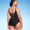 Women's UPF 50 Lace-Up One Piece Swimsuit - Aqua Green® Black -Default Template 7 GUEST aca1d2fe 0222 48ce 97a1 4d5799d1093b