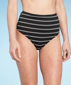 Women's Ribbed High Waist Bikini Bottom - Shade & Shore™ Black Striped -Default Template 7 GUEST af8fd0ea 19ba 4b18 aa9b f9b5f9ba0182 1