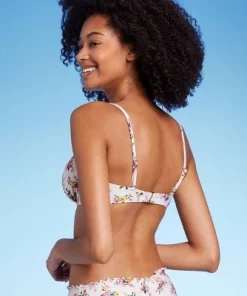 Women's Ruched Underwire Bikini Top - Shade & Shoreâ„¢ Multi Ditsy Floral Print