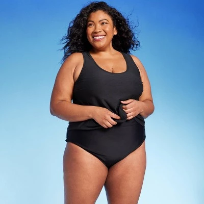 Women's Full Coverage High Waist Bikini Bottom - Kona Sol™ Black 4 Women's Full Coverage High Waist Bikini Bottom - Kona Sol™ Black - Image 2