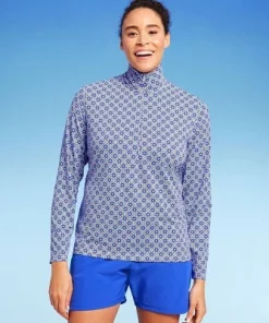 Lands' End Women's UPF 50 Geo Print Long Sleeve Quarter Zip Rash Guard - Blue 11 Lands' End Women's UPF 50 Geo Print Long Sleeve Quarter Zip Rash Guard - Blue -Default Template 7 GUEST b32964af be16 4af5 8480 631f8973216f
