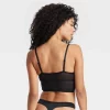 Women's Mesh Longline Bralette - Auden™ Black