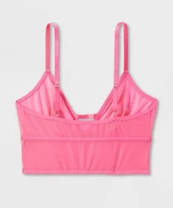 Women's Mesh Longline Bralette - Auden™ Pink