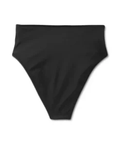 Women's Lace-Up High Waist High Leg Extra Cheeky Bikini Bottom - Shade & Shore™ Black