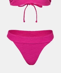 Women's Jacquard High Cut Mid Waist Cheeky Bikini Bottom Swimsuit - Cupshe