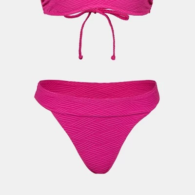 Women's Jacquard High Cut Mid Waist Cheeky Bikini Bottom Swimsuit - Cupshe 3 Women's Jacquard High Cut Mid Waist Cheeky Bikini Bottom Swimsuit - Cupshe