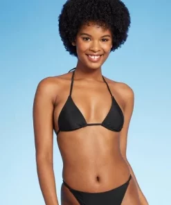 Women's Low Coverage Mini Triangle Bikini Top - Wild Fable™ Black -Default Template 7 GUEST ba8c8342 43c6 4d62 a7f6 43b9cf226804 1