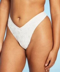 Women's Pointelle V-Front Extra Cheeky Extra High Leg Bikini Bottom - Wild Fable™ Ivory -Default Template 7 GUEST c18bed78 6e87 4b90 b535 bbcb6d7cbe4d