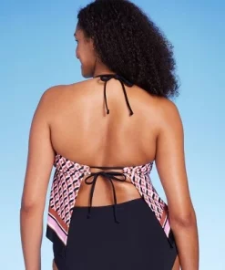 Women's High Neck Tankini Top - Kona Sol™ Black Multi -Default Template 7 GUEST c2675e15 23f8 4c63 9f1b e73d2bd1221c