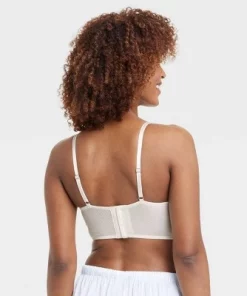 Women's Lightly Lined Demi Longline Bra - Auden™ White