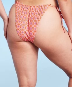 Women's Ultra High Leg Adjustable Coverage Bikini Bottom - Wild Fable™ Orange Tile Print -Default Template 7 GUEST cb9dc216 864a 4c55 bd04 3c84104b284d