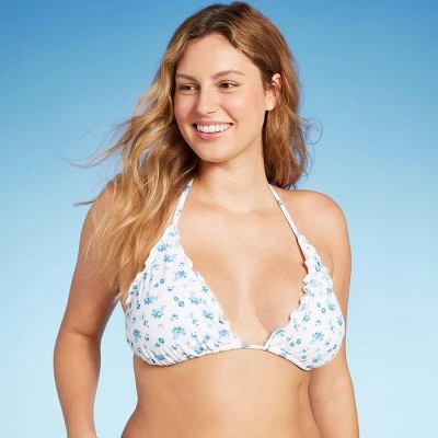 Women's Ruffle Triangle Bikini Top - Wild Fable™ Purple 5 Women's Ruffle Triangle Bikini Top - Wild Fable™ Purple - Image 3