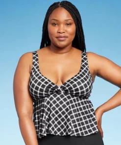 Women's Gingham Front Cropped Tankini Top - Kona Sol™ Multi -Default Template 7 GUEST cf1678e5 e363 4795 b7b4 5878446bab6b