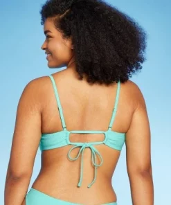 Women's Ruched Drawstring Front Bralette Bikini Top - Wild Fable™ Mint Green -Default Template 7 GUEST d0b657f5 abd0 4908 b197 561c729c54cd
