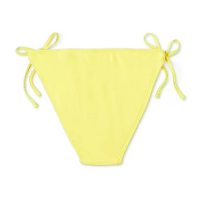 Women's Side-Tie Cheeky Bikini Bottom - Wild Fable™ Yellow 8 Women's Side-Tie Cheeky Bikini Bottom - Wild Fable™ Yellow - Image 6