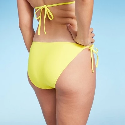 Women's Side-Tie Cheeky Bikini Bottom - Wild Fable™ Yellow 6 Women's Side-Tie Cheeky Bikini Bottom - Wild Fable™ Yellow - Image 4