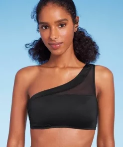 Women's One Shoulder Mesh Bikini Top - Shade & Shore™ Black -Default Template 7 GUEST d65c9590 30cc 44e4 8c93 3541b7c7e5ec