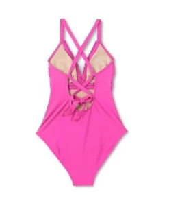 Women's Crochet Shell Stitch Medium Coverage One Piece Swimsuit - Kona Sol™ Pink -Default Template 7 GUEST d7616f4b 85bd 4b08 91a7 d36f3a30ff02