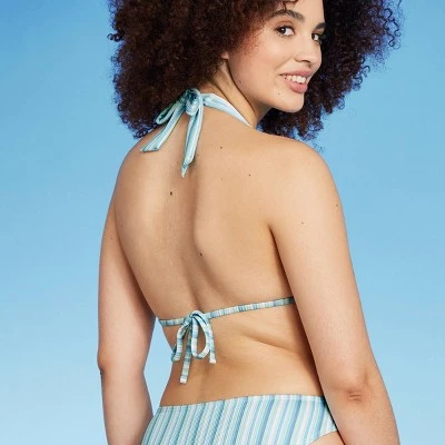 Women's Tall Triangle Bikini Top - Wild Fable™ Orange Striped 6 Women's Tall Triangle Bikini Top - Wild Fable™ Orange Striped - Image 4