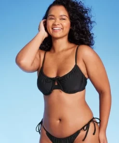 Women's Shirred Underwire Bikini Top - Wild Fable™ Black -Default Template 7 GUEST da1dea27 f478 4efe a575 322d7df71390