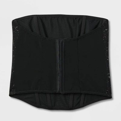 Women's Sequin Mesh Lingerie Corset - Auden™ Black 8 Women's Sequin Mesh Lingerie Corset - Auden™ Black - Image 6