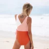 Women's Color Block Tie Side One Piece Swimsuit - Cupshe -Default Template 7 GUEST db5f2d43 c125 4f5c 8ad4 5e8d14250201