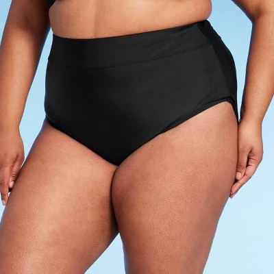 Women's Full Coverage High Waist Bikini Bottom - Kona Sol™ Black 7 Women's Full Coverage High Waist Bikini Bottom - Kona Sol™ Black - Image 5