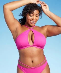 Women's Longline Keyhole Halter Bikini Top - Shade & Shore™ Black -Default Template 7 GUEST dc6eb36e 621f 4e56 8888 db46c79e88b5