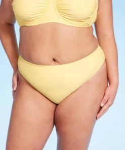 Women's Side-Tie Mid-Rise Cheeky High Leg Bikini Bottom - Wild Fable™ Yellow -Default Template 7 GUEST ddd343c8 7515 4d85 9e60 16e22dd96a04 1