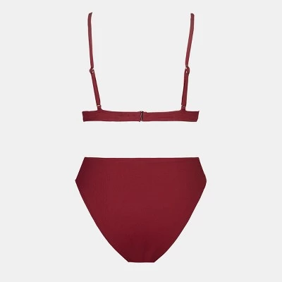 Women's Triangle High Waisted Bikini Set Swimsuit -Cupshe 4 Women's Triangle High Waisted Bikini Set Swimsuit -Cupshe - Image 2