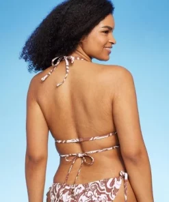 Women's Strappy Triangle Bikini Top with Center Front Ring - Wild Fable™ Brown Swirl Print -Default Template 7 GUEST e3dc5f00 8ff2 4a34 a0d9 5a52d6a45753