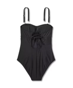 Women's Twist-Front Bandeau Classic One Piece Swimsuit with Tummy Control - Kona Sol™ Black -Default Template 7 GUEST e45ea9f0 0d86 4e2b bfa5 5248a6ae7952