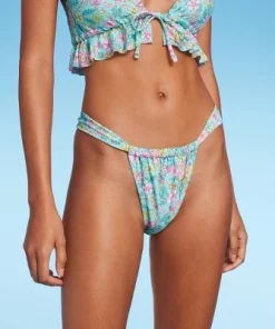 Women's Wide Strap Adjustable High Leg Bikini Bottom - Wild Fable™ Green Floral Print 16 Women's Wide Strap Adjustable High Leg Bikini Bottom - Wild Fable™ Green Floral Print -Default Template 7 GUEST e50e7c04 f9a7 478f 886a 9c6c838cd31a