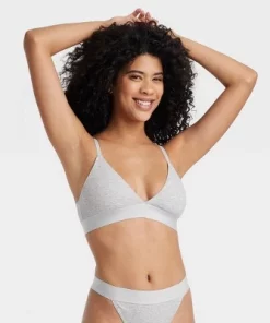 Women's Busty Cotton Triangle Bralette - Auden™ Heathered Gray 15 Women's Busty Cotton Triangle Bralette - Auden™ Heathered Gray -Default Template 7 GUEST e59d6521 fac6 4704 baa6 fff812c29105
