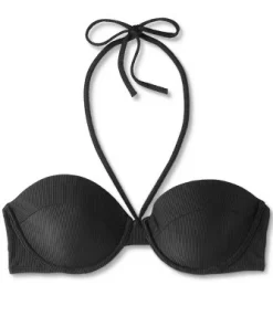 Women's Lightly Lined Ribbed Halter Bikini Top - Shade & Shore™ Blue -Default Template 7 GUEST e7d84b22 3dee 4d1a a396 2abe0924cc7a