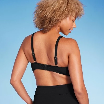 Women's Shaping Square Neck Underwire Longline Bikini Top - Shade & Shore™ Black 6 Women's Shaping Square Neck Underwire Longline Bikini Top - Shade & Shore™ Black - Image 4