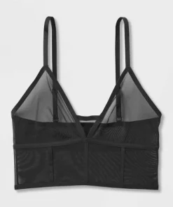 Women's Mesh Longline Bralette - Auden™ Black -Default Template 7 GUEST ed24ad96 6ff8 494a aade 9000e093bce3