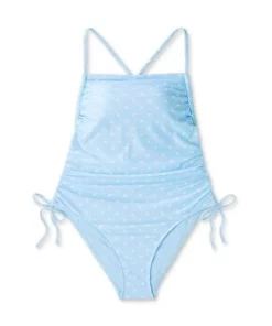 Women's Side-Cinch Detail Extra High Leg Cheeky One Piece Swimsuit - Wild Fable™ Blue -Default Template 7 GUEST ed5d4479 156e 468c 80ac 9bd3a736670e