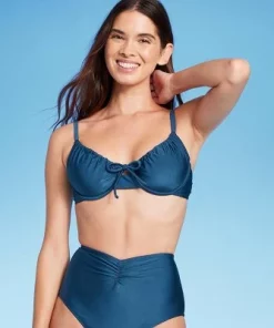 Women's Tie Detail Underwire Bikini Top - Shade & Shore™ Red Shine -Default Template 7 GUEST edd7c309 cf0c 40f5 bf1f 20e5d712f2a0