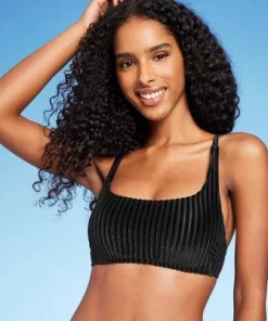 Women's Velour Ribbed Bralette Bikini Top - Shade & Shore™ Black 15 Women's Velour Ribbed Bralette Bikini Top - Shade & Shore™ Black -Default Template 7 GUEST ee35fe9c 6353 4e7a a859 bef1d409d521