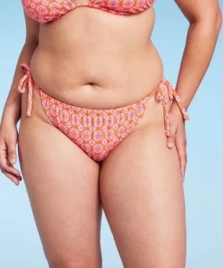 Women's Ultra High Leg Adjustable Coverage Bikini Bottom - Wild Fable™ Orange Tile Print -Default Template 7 GUEST eee7e9e8 793b 499f 9690 5b87ef6aaed1