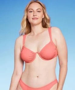 Women's Shirred Cup Continuous Underwire Bikini Top - Shade & Shore™ Pink -Default Template 7 GUEST f21bbf8e 2bc1 408e 924c c2db7c9dbee6
